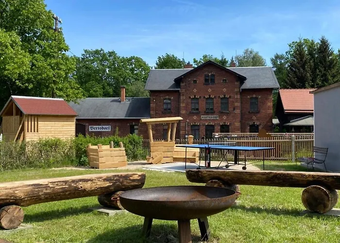 Bimmelbahn- Familienferienhaus 100 M Am Dampflokbahnhof Sauna Trampolin Spielezimmer 펜션 올베르스도프